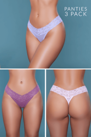 2201 Mila Thong 3 Pack (size: S)