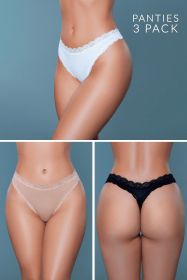 22023PK Mandy Thong 3 Pack (size: S)