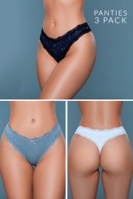 22063PK Jade Thong 3 Pack (size: S)