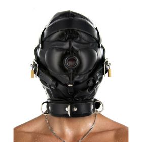 Strict Leather Sensory Deprivation Hood (Style/Color/Size: SM)