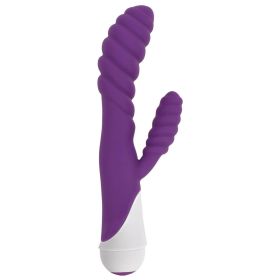 Diana 20x Rippled Silicone Rabbit Vibe (Style/Color/Size: Purple)